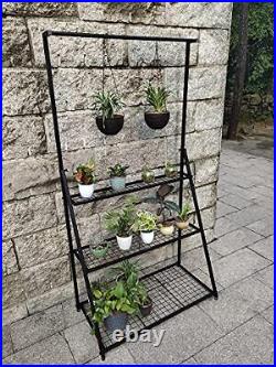 Metal 3 Tier Plant Stand Indoor-71.3 Inch Tall Plant Stand Wrought Iron Plant
