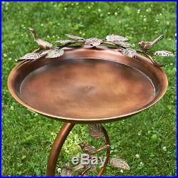 Metal Bird Feeder Plant Stand Copper Weather and Rust Resistant 19.75 W x 32 H