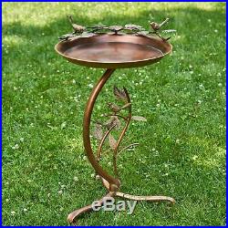 Metal Bird Feeder Plant Stand Copper Weather and Rust Resistant 19.75 W x 32 H