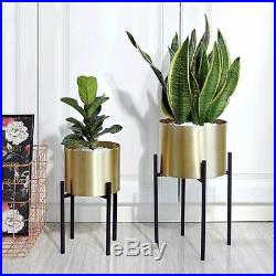 Metal Flower Nursery Pot Large Iron Plant Stand For Home And Office Decorations