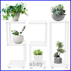 Metal Flower Pot Plant Stand White Shelf Display Romance Love Plant Shelf Garden
