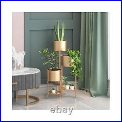 Metal Plant Stand, 6 Tier 6 Potted Indoor Outdoor Flower Pot Gold-Height 32