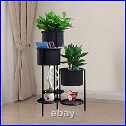 Metal Plant Stand, 6 Tier 6 Potted Indoor Outdoor Flower Pot Stand Holder Black
