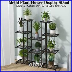 Metal Plant Stand 9 Tiers Multifunctional Plant Stands for Indoor Plants Deco