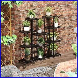 Metal Plant Stand 9 Tiers Multifunctional Plant Stands for Indoor Plants Deco