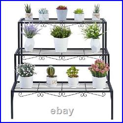 Metal Plant Stand For Multiple Plants Ladder Potted Indoor Outdoor Shelf Stands