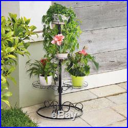Metal Plant Stand Indoor Outdoor Flower Display Planter Pots Rack Shelf Holder