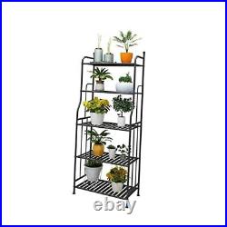 Metal Plant Stand Indoor and Outdoor Flower Rack, Home Iron Storage 5 Tier