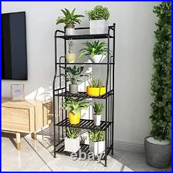 Metal Plant Stand Indoor and Outdoor Flower Rack, Home Iron Storage 5 Tier