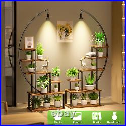 Metal Plant Stand Indoor with Grow Lights, 6 Tiered Tall Plant Stand for Indoor