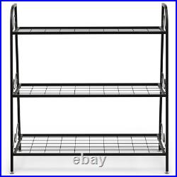 Metal Plant Stand Multi-functional Display Rack Books Shoes Storage 3 Shelves