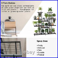 Metal Plant Stand, Multifunctional Plant Stands Decorative Black Steel Plant She