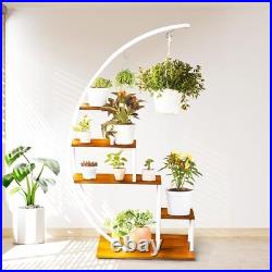 Metal Plant Stand Plant Stands for Indoor Plants WHITE 1 PACK HALF MOON