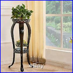 Metal Potted Plant Stand, 32inch Rustproof Decorative Flower Rack With Indoor