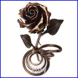 Metal Rose (Copper Stained) Rose + metal stand
