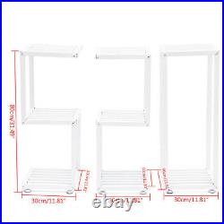 Metal Shelf Multi-Layer Shelves Plant Pot Stand Sturdy Iron Display Frame USA
