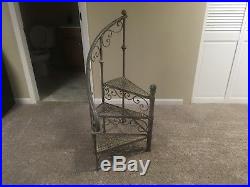 Metal Small Spiral Staircase Stairway Plant Stand Candle Stand Vintage RARE