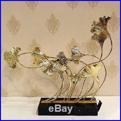 Metal artificial flower with marble stand stainless steel metal craft home decor