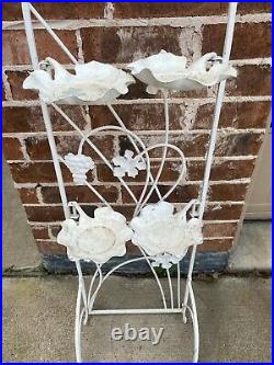 Mid Century Modern Metal Plant Stand with Movable Arms African Violet