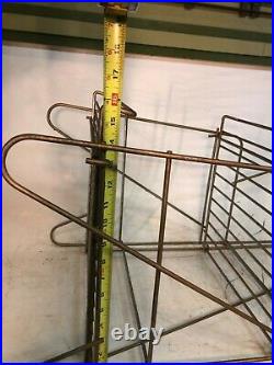 Mid Century Modern Metal Rod Folding Plant Record Utility Kitchen Stand Rack