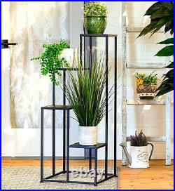 Modern Black Iron Four Tier Plant Stand Nib