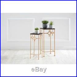 Modern Contemporary Plant Stands Set of 2 Living Room End or Lamp Table