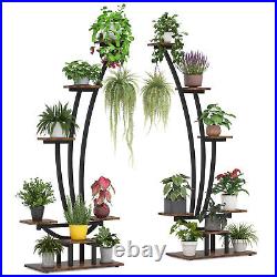 Multi-Purpose 5-Tier Indoor Plant Stand with 2 Hooks for Garden Balcony, Pack of 2