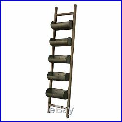 Multicolor Wood and Metal Ladder-design Wall Planter