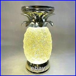 NEW! Bath Body Works PINEAPPLE WATER GLOBE PEDESTAL Candle Holder LIGHTS UP