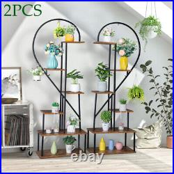 New 5/6 Tier Metal Plant Stand Creative Plant Stand Indoor Flower Pot Holder US