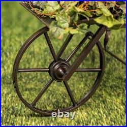 Old Farm Style Decorative Wheelbarrow with Moving Wheel