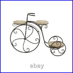 Old Fashioned Vintage Penny Farthing Bicycle Plant Stand 3-Tier Display Holder