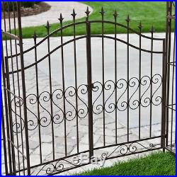 Outdoor Metal Gate Arbor with Plant Stands Garden Pergola Arch Iron Trellise New