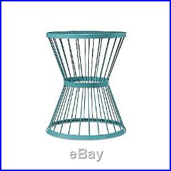 Outdoor Round Steel Plant Stand Side Table Stool Flower Standing Garden Décor