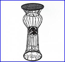 Outsunny 30' Metal Column Potted Plant Stand Decorative Flower Pot Floor Stand