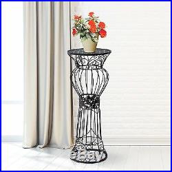 Outsunny 30' Metal Column Potted Plant Stand Decorative Flower Pot Floor Stand