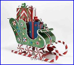 Oversized Kringle Express 24 lit metal candy sleigh h227781