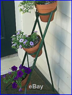 Pair Antique French Metal Potted Plant Stands, Ca 1910