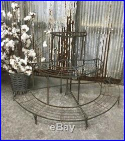 Pair of Vintage French Metal Plant Stands Mid Century 3 Tiers Garden Plant Stand