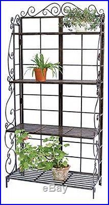 Panacea Products Baker's Rack Plant Stand, Brushed Bronze