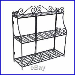Panacea Products Forged 3-Tier Plant Stand, Black