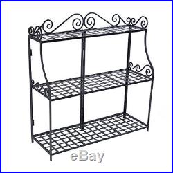 Panacea Products Forged 3-Tier Plant Stand, Black New