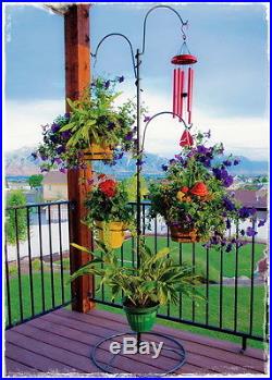Plant Hanging Basket Tree Planter Stand Holder Flower Indoor Outdoor Backyard