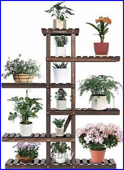 Plant Indoor Stand Plants Outdoor Stands Flower Shelf Wood Flower Rack 47.6 Inch