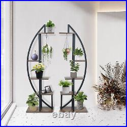 Plant Stand Detachable Indoor 5 Tier Tall Flower Shelf Holder Half Moon Shaped