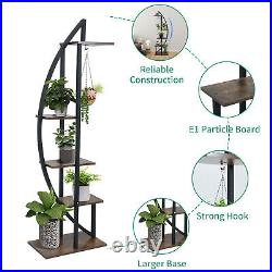 Plant Stand Indoor Half Moon Plant Shelf Stand Multiple Tiered Decorative Holder