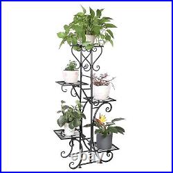 Plant Stand Indoor Iron Planter Shelf Rack Garden Metal Flower Display Holders