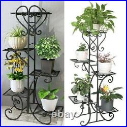 Plant Stand Indoor Iron Planter Shelf Rack Garden Metal Flower Display Holders