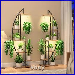 Plant Stand Indoor with Grow Lights, 6 Tiered Tall Plant Shelf, 63 Metal Plant