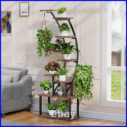Plant Stand Indoor with Grow Lights, 9 Tiered Metal Plant Shelf, 63 Tall Plant